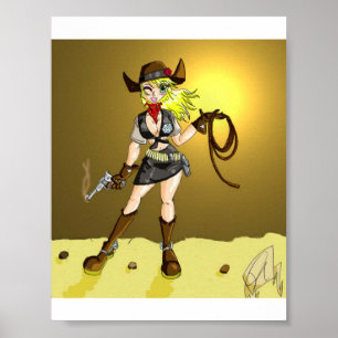 Póster Chica de vaca