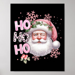 Póster Chica de vacaciones de Navidades de Santa Claus Pi