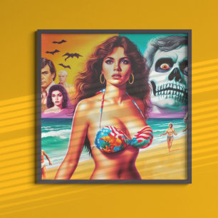 Póster Chica de verano de horror de época