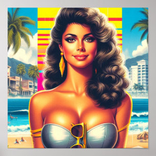 Póster Chica de Verano de los 80