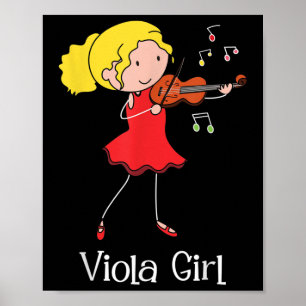 Póster Chica de Viola - Música de jazz sinfónica de vídeo