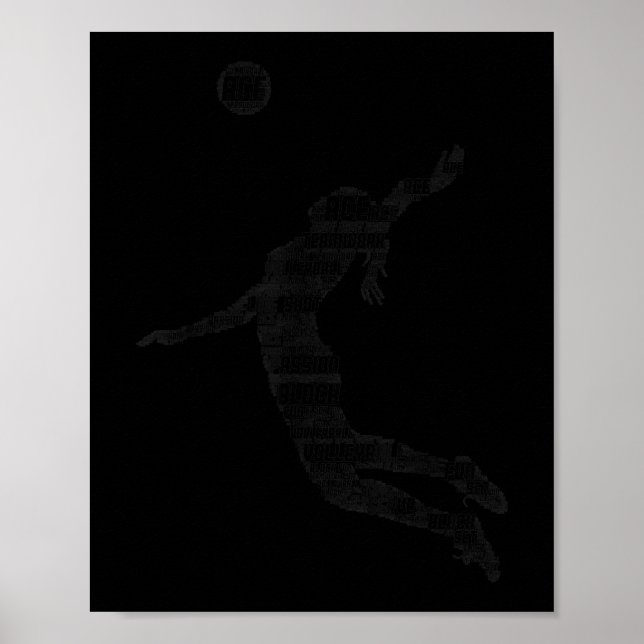 Póster Chica de voleibol Juvenil Jugadora 6 (Frente)