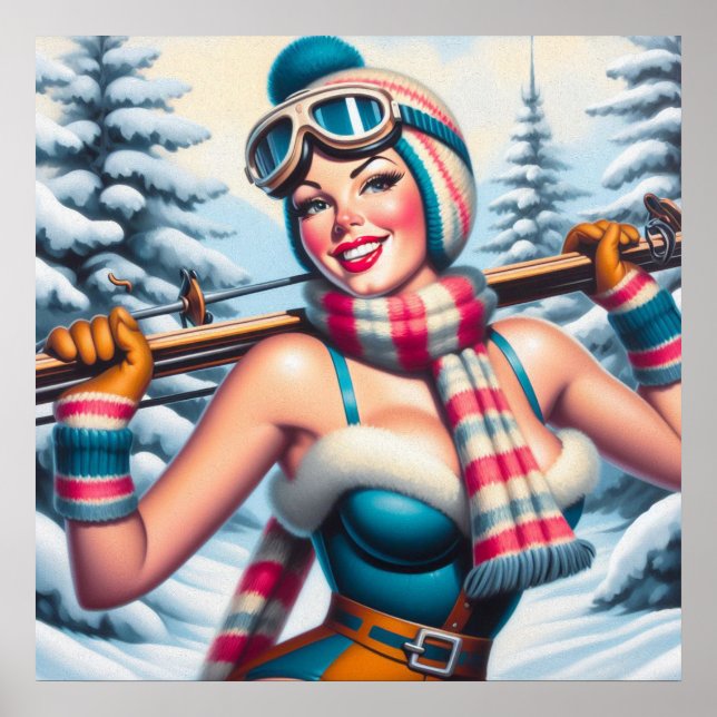 Póster Chica de Winter Pin-up (Frente)