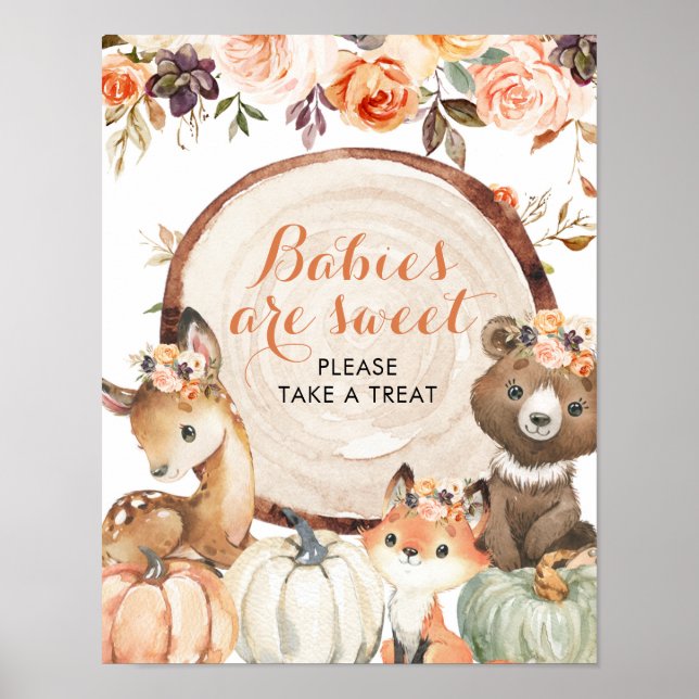 Póster Chica de Woodland de Otoño Los bebés son Baby Show (Frente)