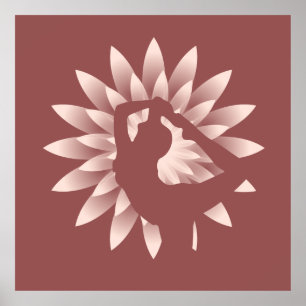 Póster Chica de yoga