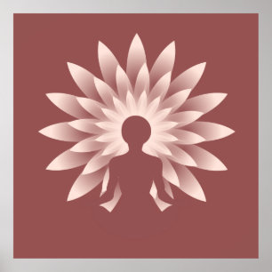 Póster Chica de yoga