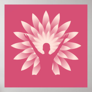 Póster Chica de yoga