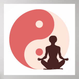 Póster Chica de yoga