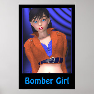 Póster Chica del bombardero