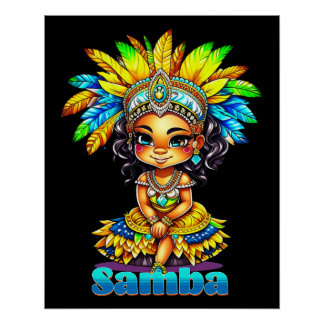 Póster Chica del Carnaval de Samba