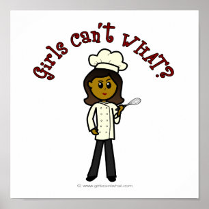 Póster Chica del chef oscuro