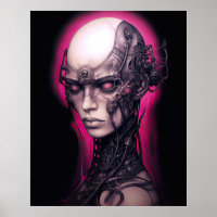 Chica del ciborg Guay Neon rosa adolescente
