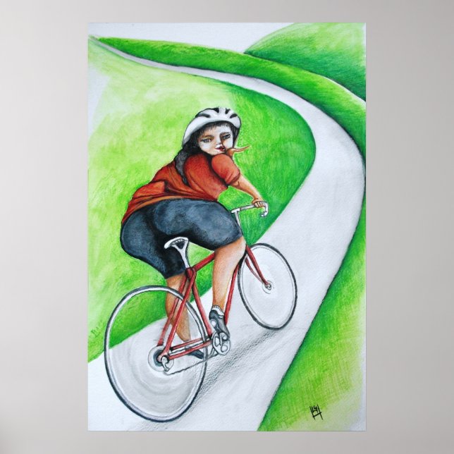 Póster Chica del ciclo - Poster de despedida de un beso (Frente)