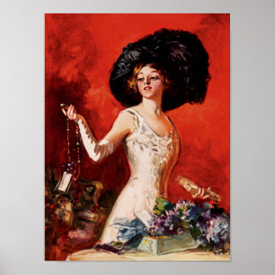 Póster Chica del encanto de Edwardian
