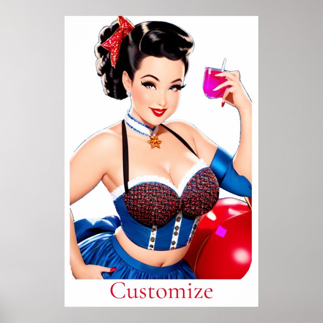 Póster Chica del Fiesta de cócteles Thunder_Cove (Frente)