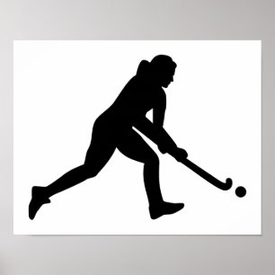 Póster Chica del hockey hierba