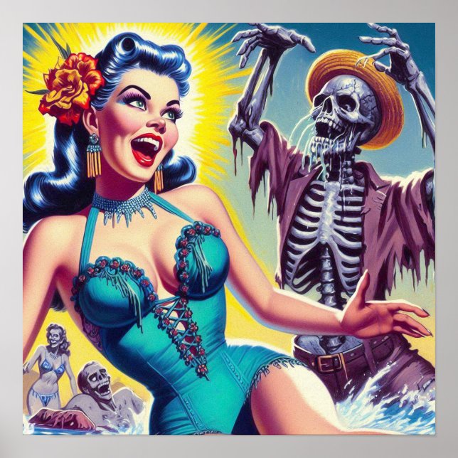 Póster Chica del horror de la belleza (Frente)