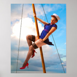 Póster Chica del marinero modelo