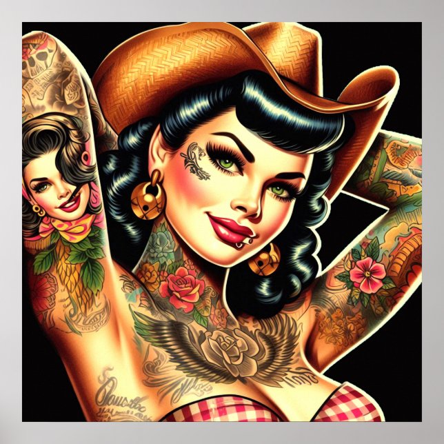 Póster Chica del país tatuado (Frente)