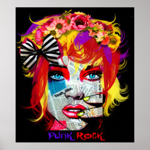 Póster Chica del punk rock