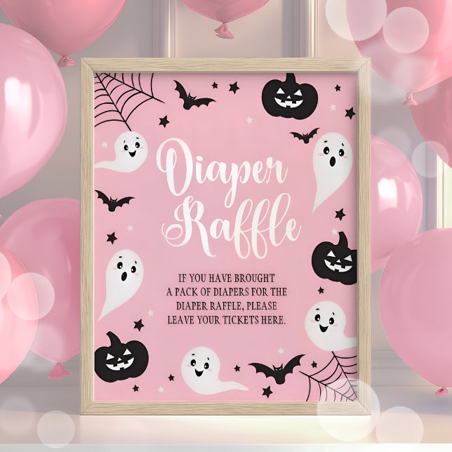 Póster Chica del Rótulo Raffle de Baby Shower de Hallowee (Subido por el creador)