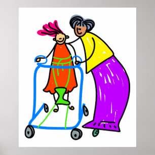 Póster Chica deshabilitado