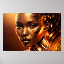 Póster Chica dorado