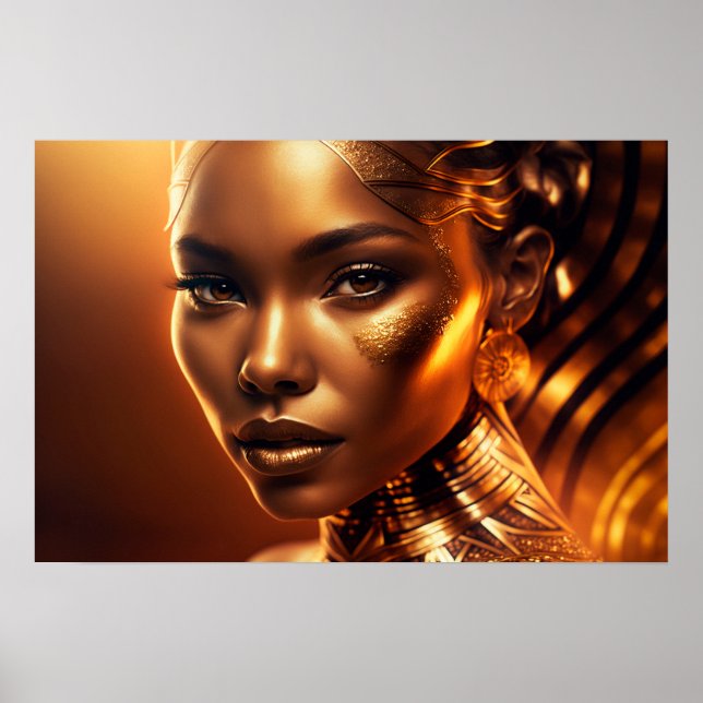 Póster Chica dorado (Frente)