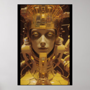 Póster Chica dorado