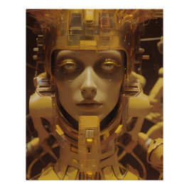 Póster Chica dorado