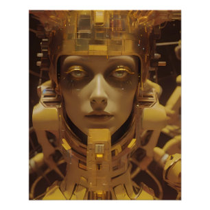 Póster Chica dorado