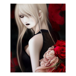 Póster Chica Elf Gótico