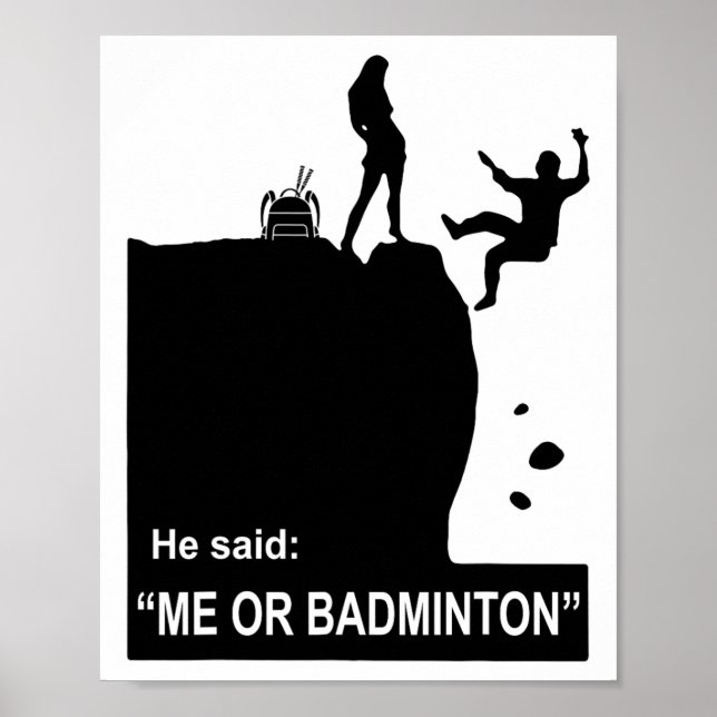 Póster Chica elige a Badminton en lugar de a Boy (Frente)