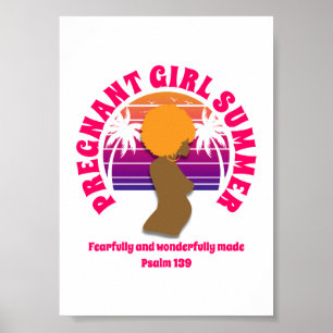 Póster CHICA EMBARAZADO SUMER Personalizado