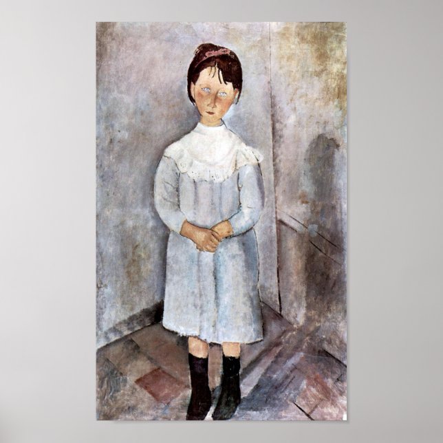 Póster Chica en azul, Modigliani (Frente)