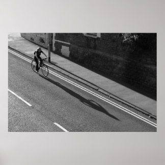 Póster Chica en bicicleta BW