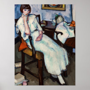 Póster Chica en blanco, 1920 por Samuel John Peploe