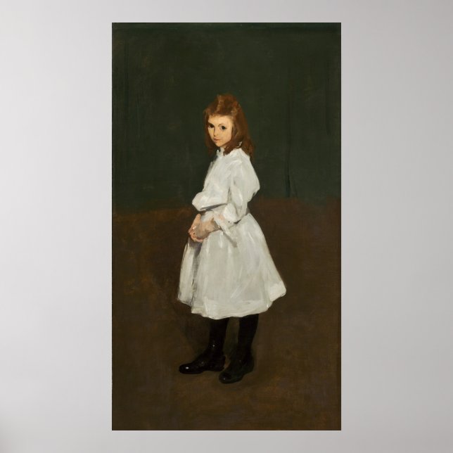 Póster Chica en blanco - George Bellows Bella Artes Poste (Frente)