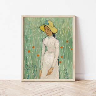 Póster Chica en blanco   Vincent van Gogh
