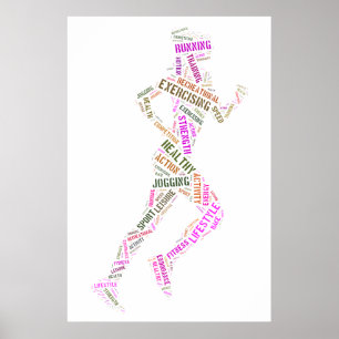 Póster Chica en ejecución