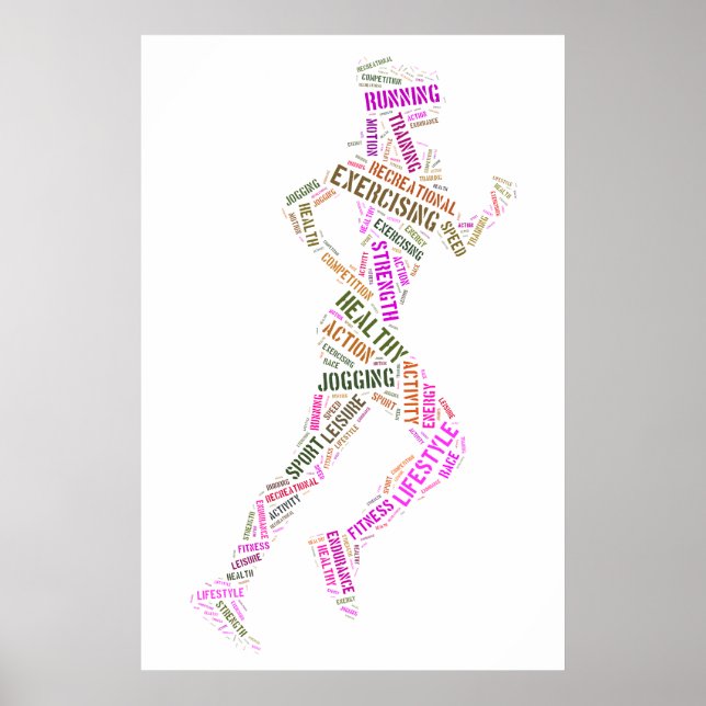 Póster Chica en ejecución (Frente)