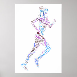 Póster Chica en ejecución