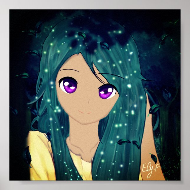 Póster Chica en el bosque (Frente)