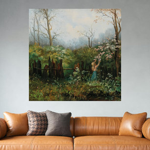 Póster Chica en el Jardín - Olga Wisinger-Florian