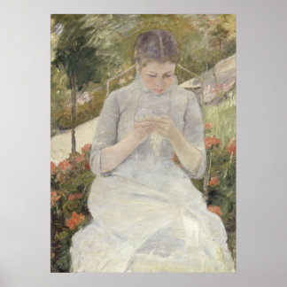 Póster Chica en el Jardín por Mary Cassatt