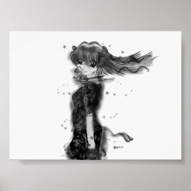 Póster Chica en el viento (Frente)