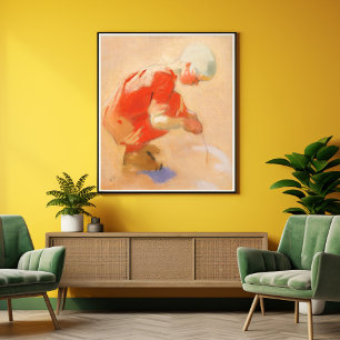 Póster Chica en la arena, Helene Schjerfbeck