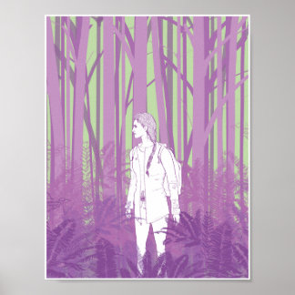 Póster Chica en los bosques 8.5x11