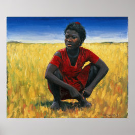 Póster Chica en rojo en 1992