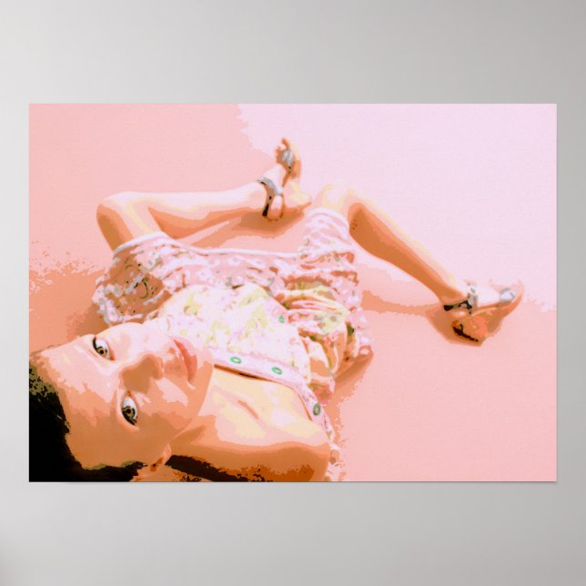 Póster Chica en rosa (Frente)